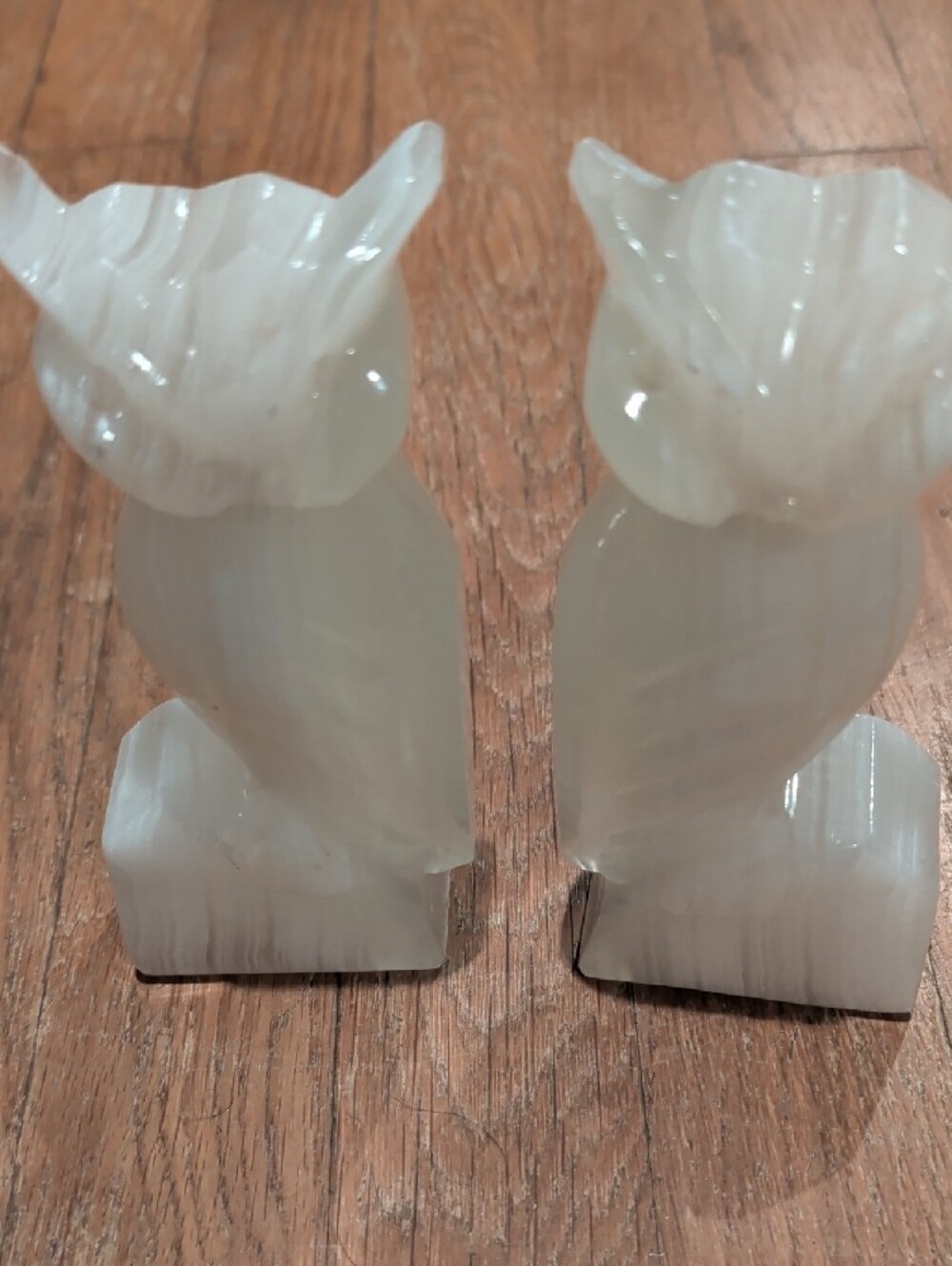 White Owl Vintage Decorative Bookends - Elegant Pair